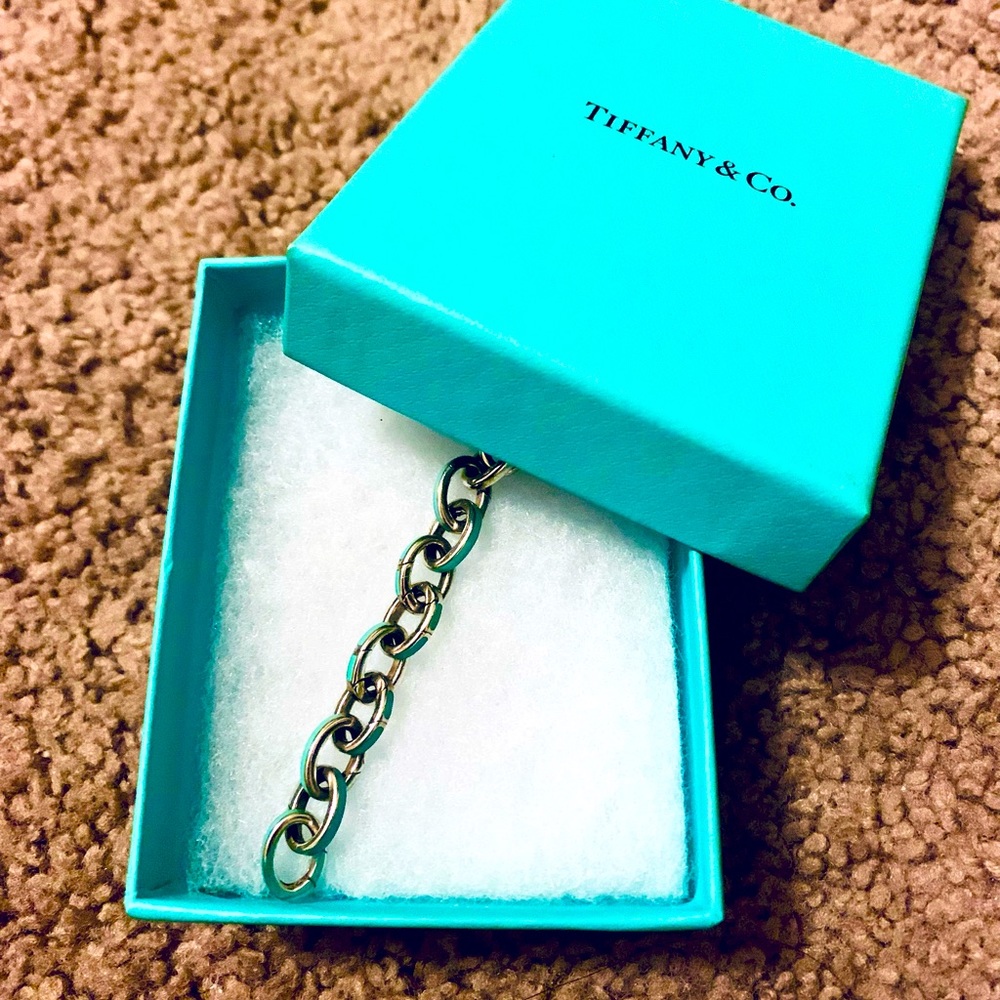 Tiffany & Co blue silver clasps